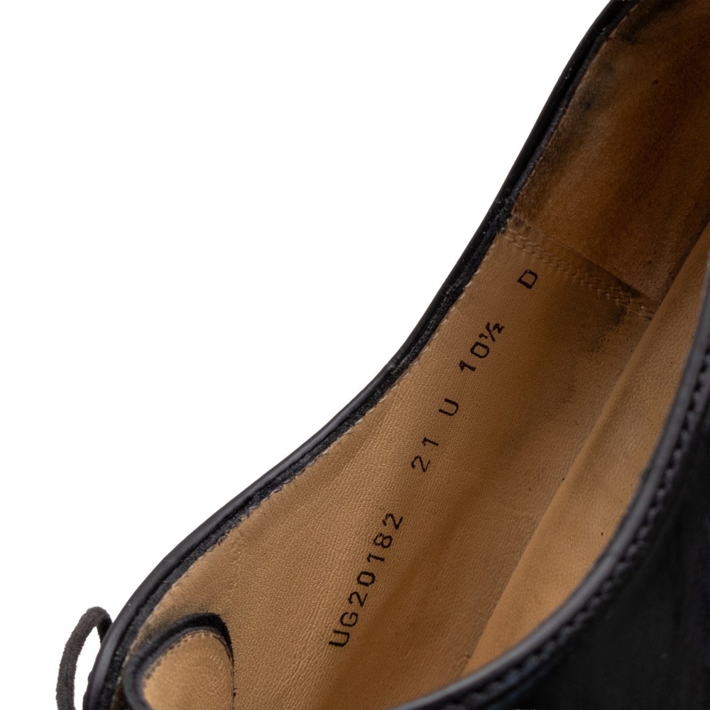 Salvatore Ferragamo Black Apron Toe Derby Dress Shoes Mens US 10.5 D UK 9.5 - Picture 10 of 14